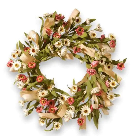 22 in. Artificial Sunflower Wreath