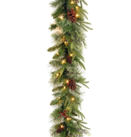 9 ft. Colonial Garland with Clear Lights