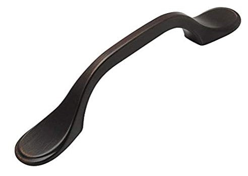 10 Pack - Cosmas Oil Rubbed Bronze Cabinet Hardware Footed Handle Pull - 3" Inch (76mm) Hole Centers