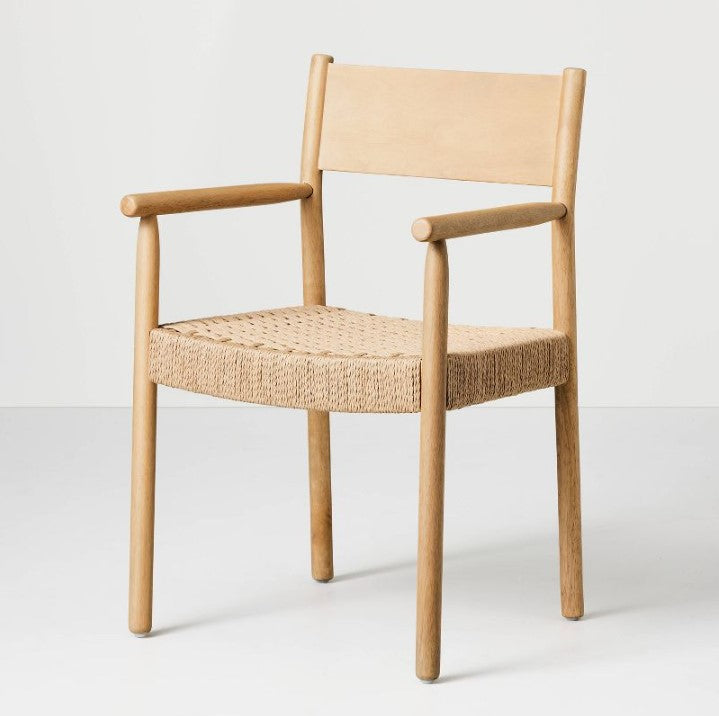 Wood & Cane Captain Dining Chair Beige