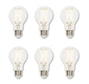 Pack of (6) 9 Watt Dimmable A19 Medium (E26) LED 24 Bulbs,