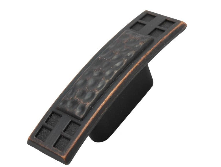 2-1/2 in. Oil Rubbed Bronze Hammered Mission Style Cabinet Knob (10-Pack)