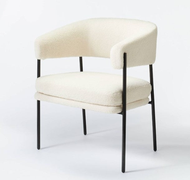 Rosemead Metal Frame and Rounded Back Accent Chair White – Salvage & Co ...