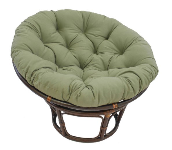 44" Solid Twill Papasan Cushion, Fits 42" Papasan Frame, Sage