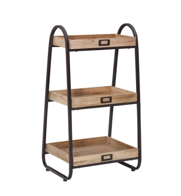 32.5" Three Tiered Stand Brown