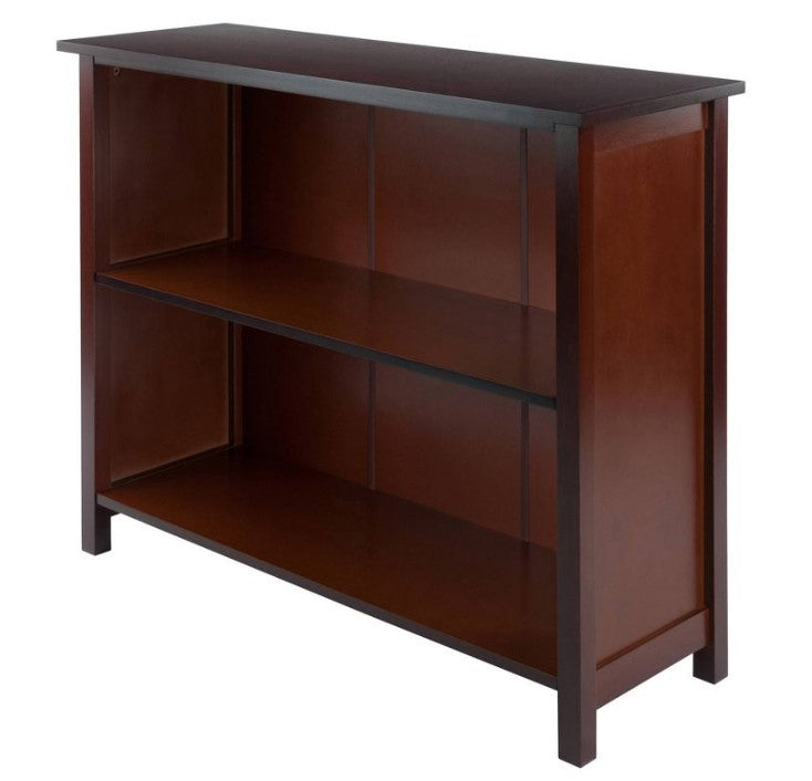 30" 3 Tier Milan Storage Shelf or Bookshelf Long Walnut