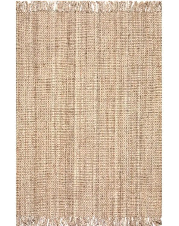 Natura Chunky Loop Jute Tan Area Rug, DRug155-B2-S3