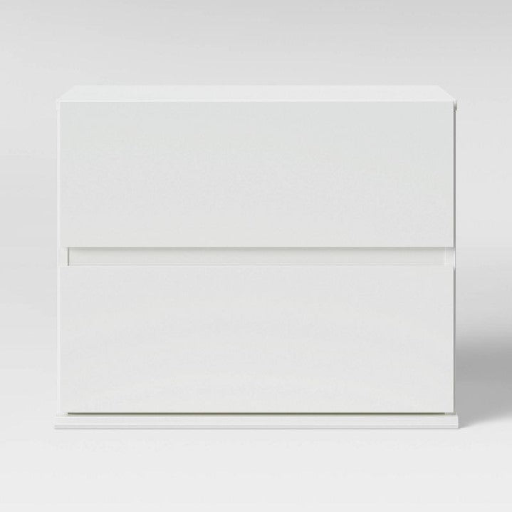 2 Drawer Modular Nightstand White