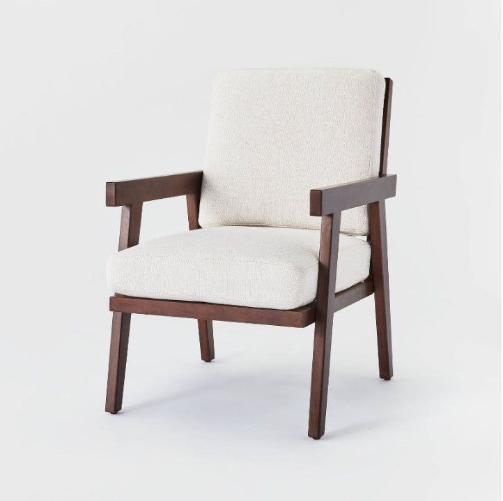 Grantsville Wood Frame Accent Chair with Grid Back