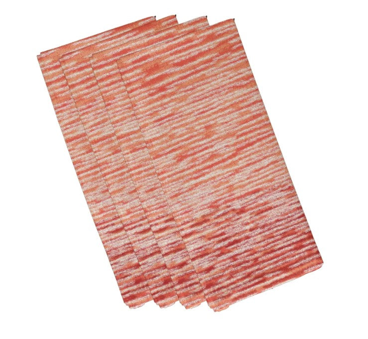 22-inch x 22 inch Ocean View Geometric Print Napkin - Orange Set of 4