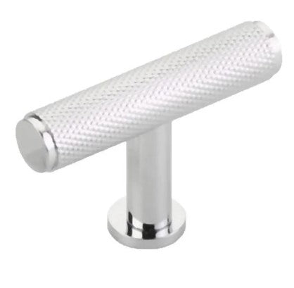 2" "T" Bar Diamond Knurled Solid Brass Cabinet Knob