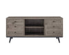 Katherine Modern Industrial Faux Drawer 2 Door TV Stand for TVs up to 65