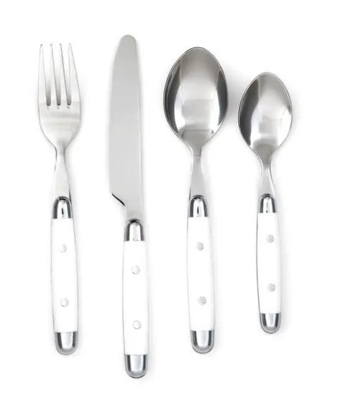 16-Piece Flatware Silverware Set - 16 Piece - White