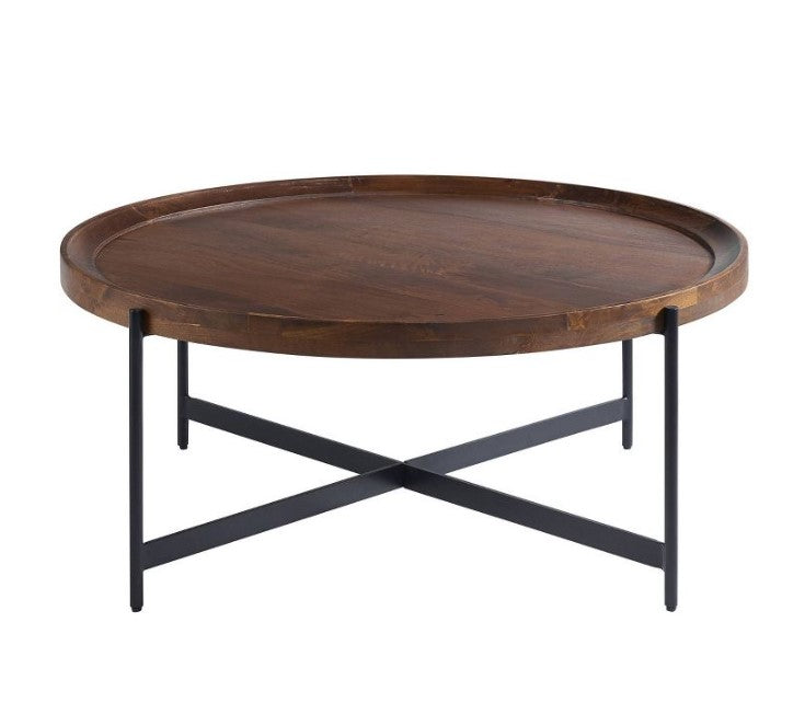 42" Brookline Round Coffee Table Medium Chestnut