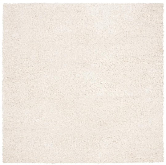 August Shag Ivory 3 ft. x 3 ft. Square Solid Area Rug