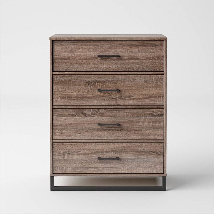 Mixed Material 4 Drawer Dresser Salvage & Co Indy Mixed Material 4 Drawer Dresser Salvage & Co Indy