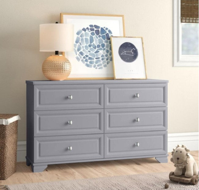 *AS-IS* South Lake 6-Drawer Gray Dresser CL574