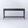 Woven Drawer Console Table Black