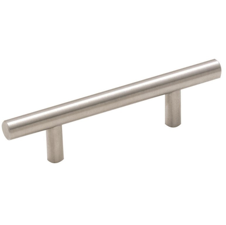 Bar Pulls - 3" Centers Carbon Steel Bar Pull in Sterling Nickel, (Set of 25)