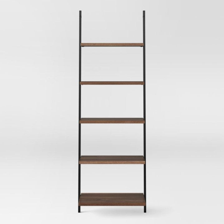 72" Loring 5 Shelf Leaning Bookshelf