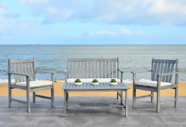4 Piece Patio Conversation Set with Cushions