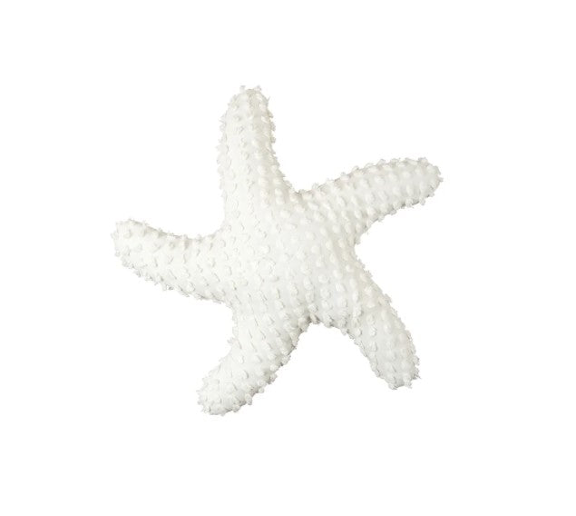 White Starfish Shaped 25" Throw Pillow