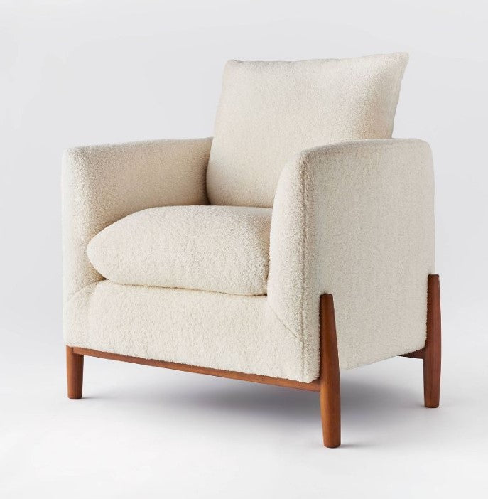 Elroy Accent Chair with Wood Legs