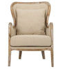 Crenshaw Fabric Wing Chair Beige