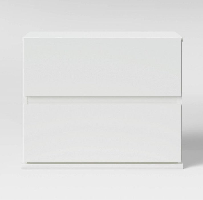 2 Drawer Modular Nightstand White