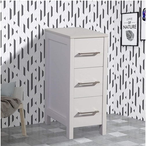 12 in. W x 18 in. D x 33.5 in. H Bath Vanity Side Cabinet Only in White CL420