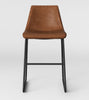 Bowden Upholstered Molded Faux Leather Counter Height Barstool