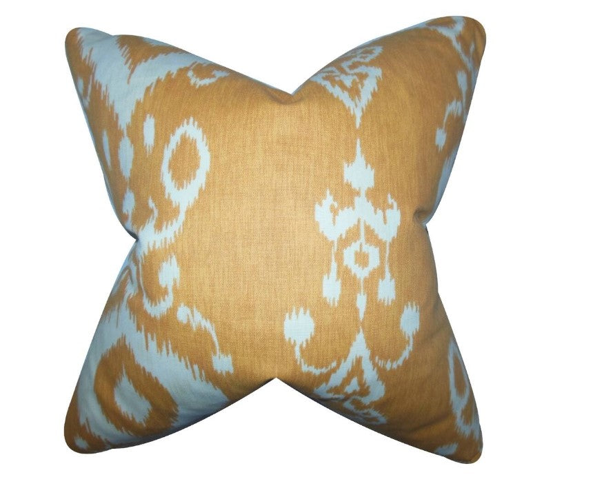 18 x 18 Katti Ikat Down Fill Throw Pillow Amber