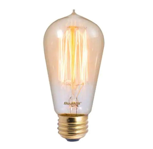 60-Watt ST18 Incandescent Light Bulb Medium Base (E26) Antique Nostalgic Thread 2200K (4-Pack)