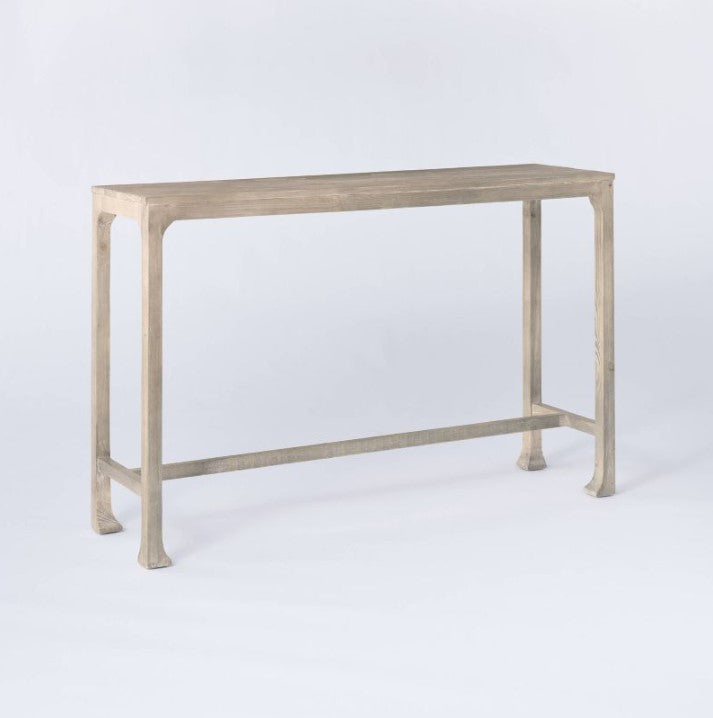 Belmont Shore Curved Foot Console Table Knock Down Natural