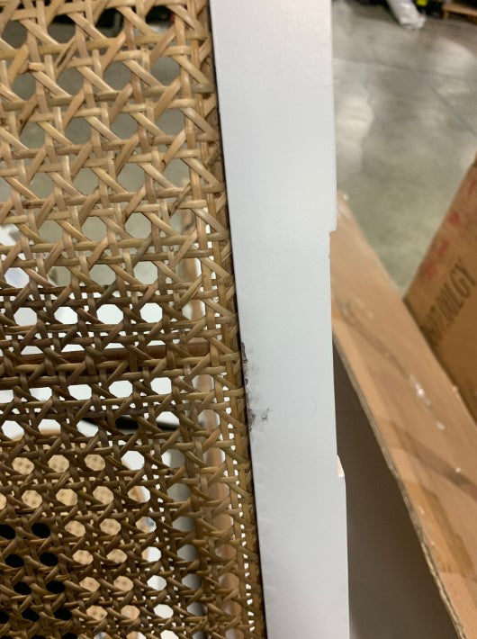 Organic Caned TV Stand for TVs up to 65" White Salvage & Co Indy