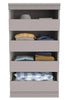 21.39 in. W Smoky Taupe Modular Storage Stackable Unit with 4-Drawers