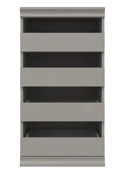21.39 in. W Smoky Taupe Modular Storage Stackable Unit with 4-Drawers