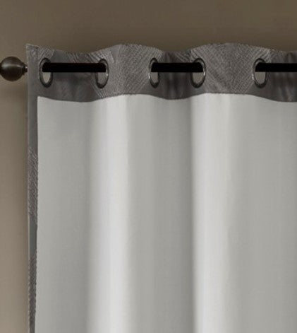 Bentley Ogee Knitted Jacquard Total Blackout Panel in Charcoal, 50×108"