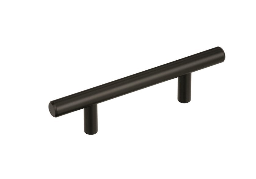 Bar Pulls 10-Pack 3-in Center to Center Black Bronze Cylindrical Bar Drawer Pulls