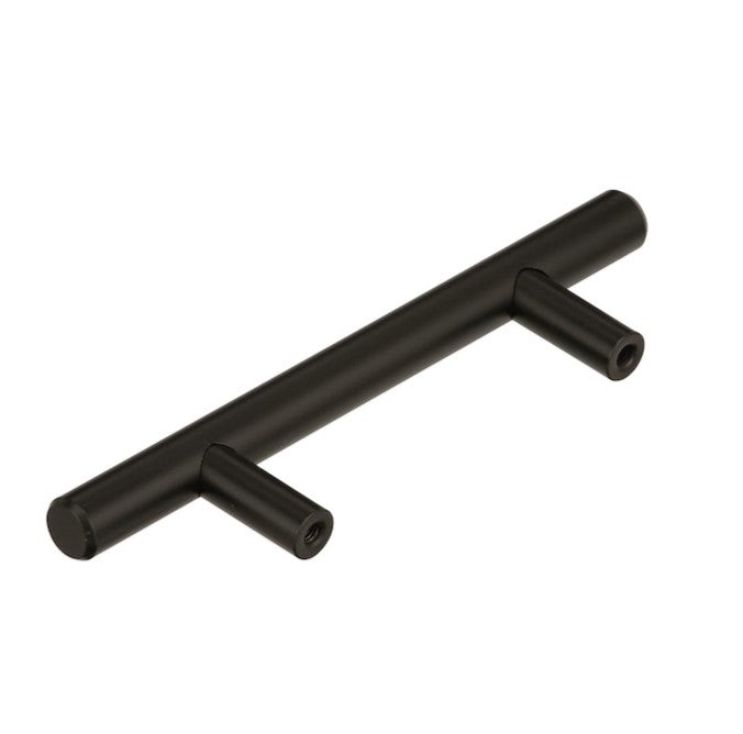 Bar Pulls 10-Pack 3-in Center to Center Black Bronze Cylindrical Bar Drawer Pulls