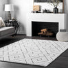Beaulah Modern Geometric Shag Area Rug, DRug308-B2-S3