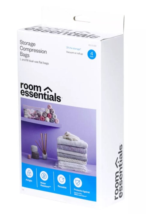 4 Compression Bags Combo Clear - Room Essentials™ TJ168