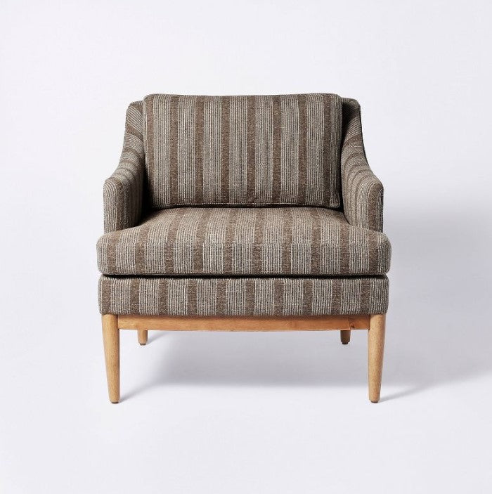 Howell Upholstered Accent Chair with Wood Base Salvage & Co Indy