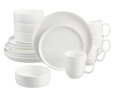 16-Piece White Porcelain Dinnerware Set (Service for 4) CL534