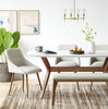 Astrid Mid-Century Dining Bench with Upholstered Seat Walnut