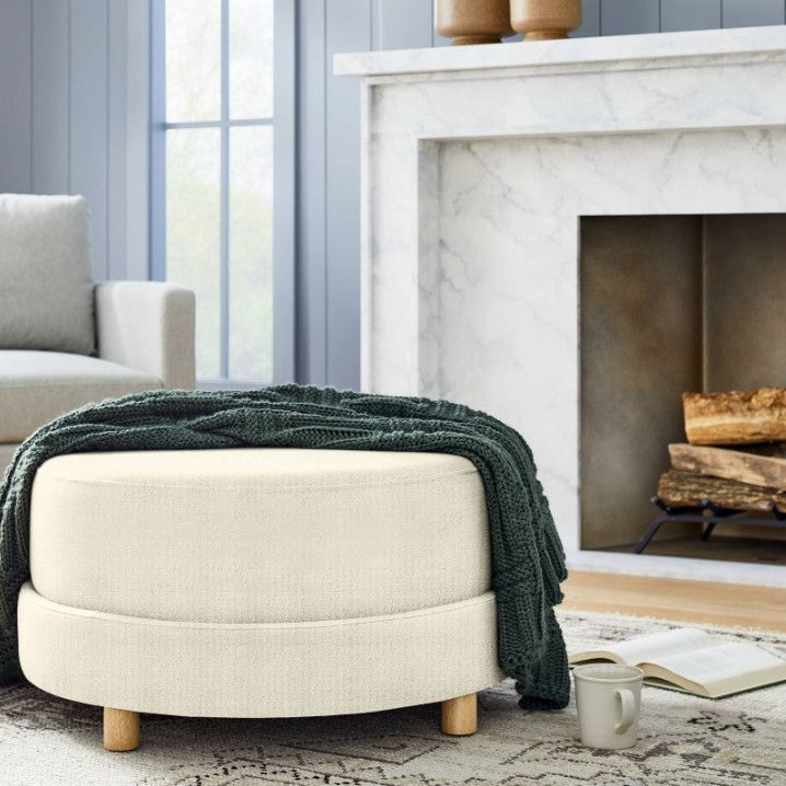 Wilmington Upholstered Round Ottoman