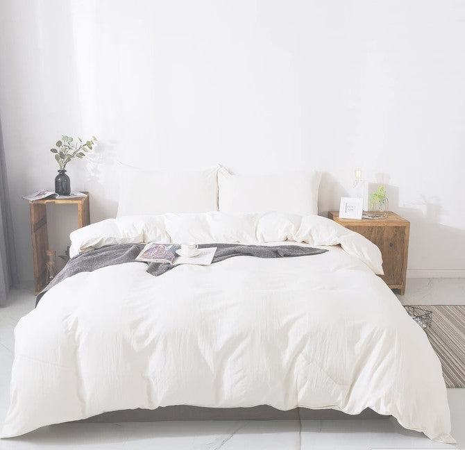 Kasentex Duvet Cover Set, Soft Hotel Luxury with Zipper Closure & Corner Ties SC224
