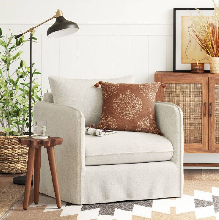 Berea Slouchy Lounge Chair with French Seams
