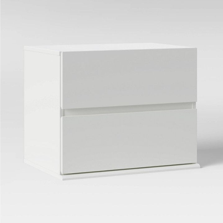 2 Drawer Modular Nightstand White