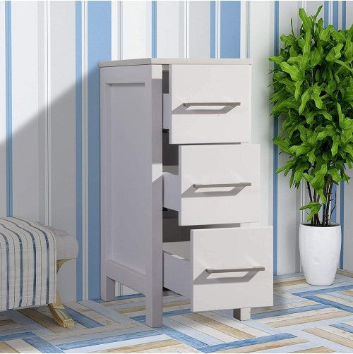 12 in. W x 18 in. D x 33.5 in. H Bath Vanity Side Cabinet Only in White CL420